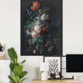 ヤン・ヴァン・フイサムによる花の入った花瓶 ポスター (ホームオフィス)