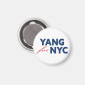 ヤンNYCニューヨーク市長選支援 マグネット (正面/裏面)