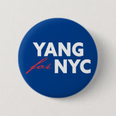 ヤンNYCニューヨーク市長選支援 缶バッジ (正面)