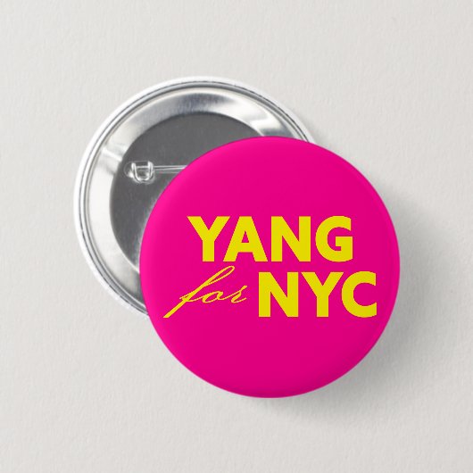 ヤンNYCニューヨーク市長選支援 缶バッジ (正面&裏面)