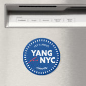 ヤンNYC向け前進46yoドットブルー マグネット (インサイチュ (食洗機))