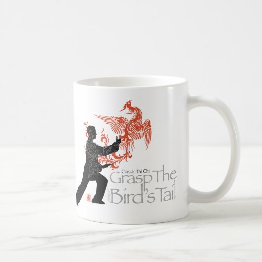 ヤンTaiのキーの「火のフェニックス」の陶磁器のマグ マグカップ (右)