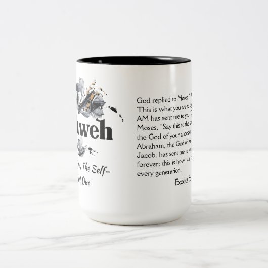 ヤーウェ |キリスト教に帰依した神様のコーヒーの名前 ツートーンマグカップ (中央)