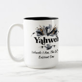 ヤーウェ |キリスト教に帰依した神様のコーヒーの名前 ツートーンマグカップ (左)
