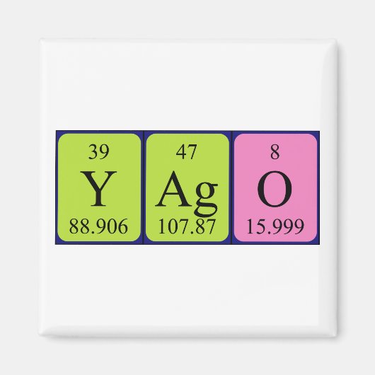 ヤーゴ周期表名磁石 マグネット (正面)