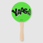 ヤーズアンドノー |ブライダルシャワーおもしろいパーティープロップ ハンドファン (正面)