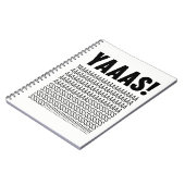 ヤーズブラックタイポグラフィカスタム背景色 ノートブック (左側)