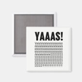 ヤーズブラックタイポグラフィカスタム背景色 マグネット (正面/裏面)