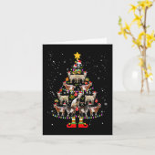 ヤートクリスマスパジャマクリスマスヤートツリーライツサン カード (黄色い花)