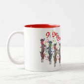 ヤートクリスマス9ミルカーズ踊りマグ ツートーンマグカップ (左)