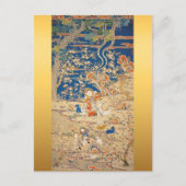 ヤートタペストリ中国のー新年誕生日〔占星術の〕十二宮図P シーズンポストカード (正面)