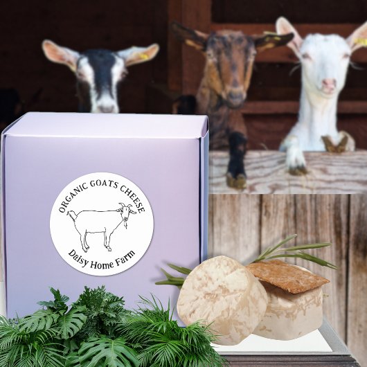 ヤートチーズビジネス名シンプル白黒 ラウンドシール