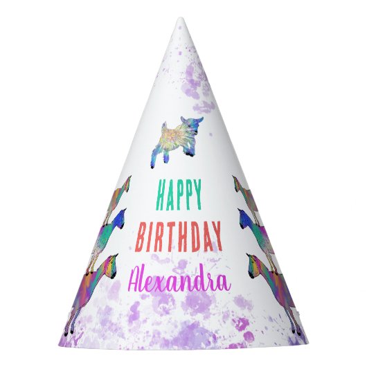 ヤートファームアニマルハッピーバースデーハット パーティーハット (正面)