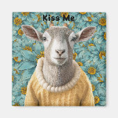 ヤートファームハウススタイルティール（緑がかった色）とイエローマグネット マグネット (正面)