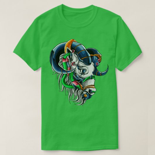 ヤートメカヘッドイラストレーション Tシャツ (デザイン正面)