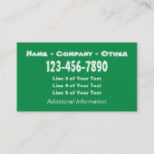 ヤードおもしろいガレージエステート売店 名刺 (裏面)