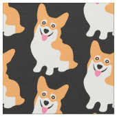 ヤードかわいいコーギー ファブリック (クローズアップ)