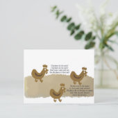 ヤードはがき内の鶏 ポストカード (スタンド正面)