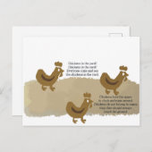 ヤードはがき内の鶏 ポストカード (正面/裏面)