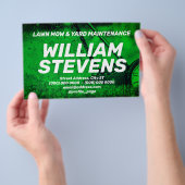 ヤードサービスの緑のトーン チラシ (ハンドル)