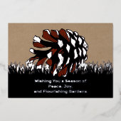 ヤードサービスクリスマスフォイルビジネスホリデーカード 箔招待状 (正面)