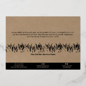 ヤードサービスクリスマスフォイルビジネスホリデーカード 箔招待状 (裏面)