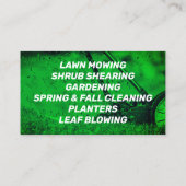 ヤードサー刺激を受けたビスの緑のトーン 名刺 (裏面)