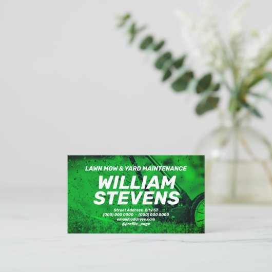 ヤードサー刺激を受けたビスの緑のトーン 名刺 (スタンド正面)