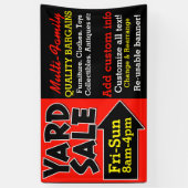 ヤードセールのガレージセールの再使用可能な広告 横断幕 (縦)