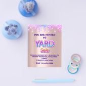 ヤードセール車庫セール用ホログラフィックバラドリップ チラシ (シングル)