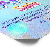 ヤードセールPINKドリップホログラフィックアニュメント ポスター (角)