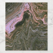 ヤードドッグ3ピンクグリーン抽象芸術ワインボトルラベル ワインラベル (シングルラベル)