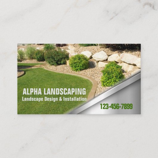 ヤードローン気にモーニングランドスキャパー造園 名刺 (正面)