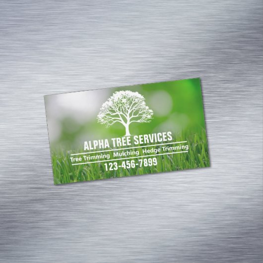 ヤードローン気に造園アーボリストツリーサービス マグネット名刺 (インサイチュ)