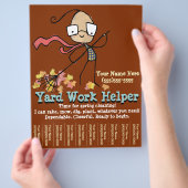 ヤード作業。ガーデンヘルパー。チラ広告ー チラシ (手)