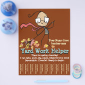 ヤード作業。ガーデンヘルパー。チラ広告ー チラシ (シングル)