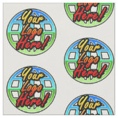 ヤード印刷されるカスタムなロゴの生地の印刷 ファブリック (クローズアップ)