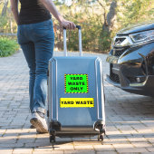 ヤード廃棄物のみ（ごみ箱）黄色の緑 シール (スーツケースインサイチュ)