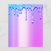 ヤード販売ガレージ販売ホログラフィックピンクの火花ドリップ チラシ (裏面)