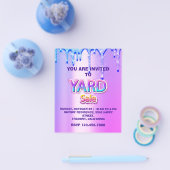 ヤード販売ガレージ販売ホログラフィックピンクの火花ドリップ チラシ (シングル)