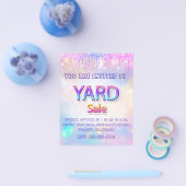 ヤード販売ガレージ販売ホログラフドップスパーク チラシ (シングル)