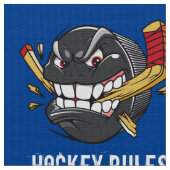 ヤード、あなたの文字、色アイスホッケーの生地 ファブリック (クローズアップ)