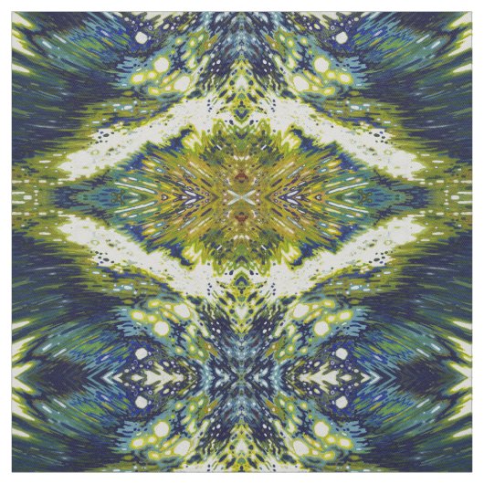 ヤードBohoの青及び緑の生地の陰 ファブリック (見本)