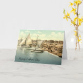 ヤーマス・ファーザー・デイ・カードでスタートするヨット カード (黄色い花)