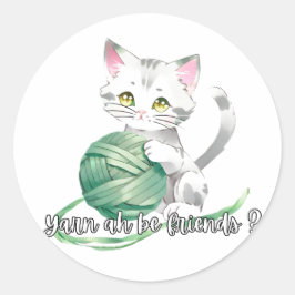 ヤーンあシ遊ステッカー ラウンドシール