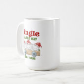 ヤーンでクリスマスの子猫ジングル コーヒーマグカップ (正面左)