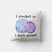 ヤーンのかぎ針編みの球 クッション (正面)