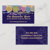 ヤーンのかぎ針編みホックの名刺のカスタムな色の球 名刺 (正面/裏面)