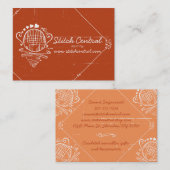 ヤーンのカスタムな色の落書きのかぎ針編みホックの球 名刺 (正面/裏面)