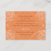 ヤーンのカスタムな色の落書きのかぎ針編みホックの球 名刺 (裏面)